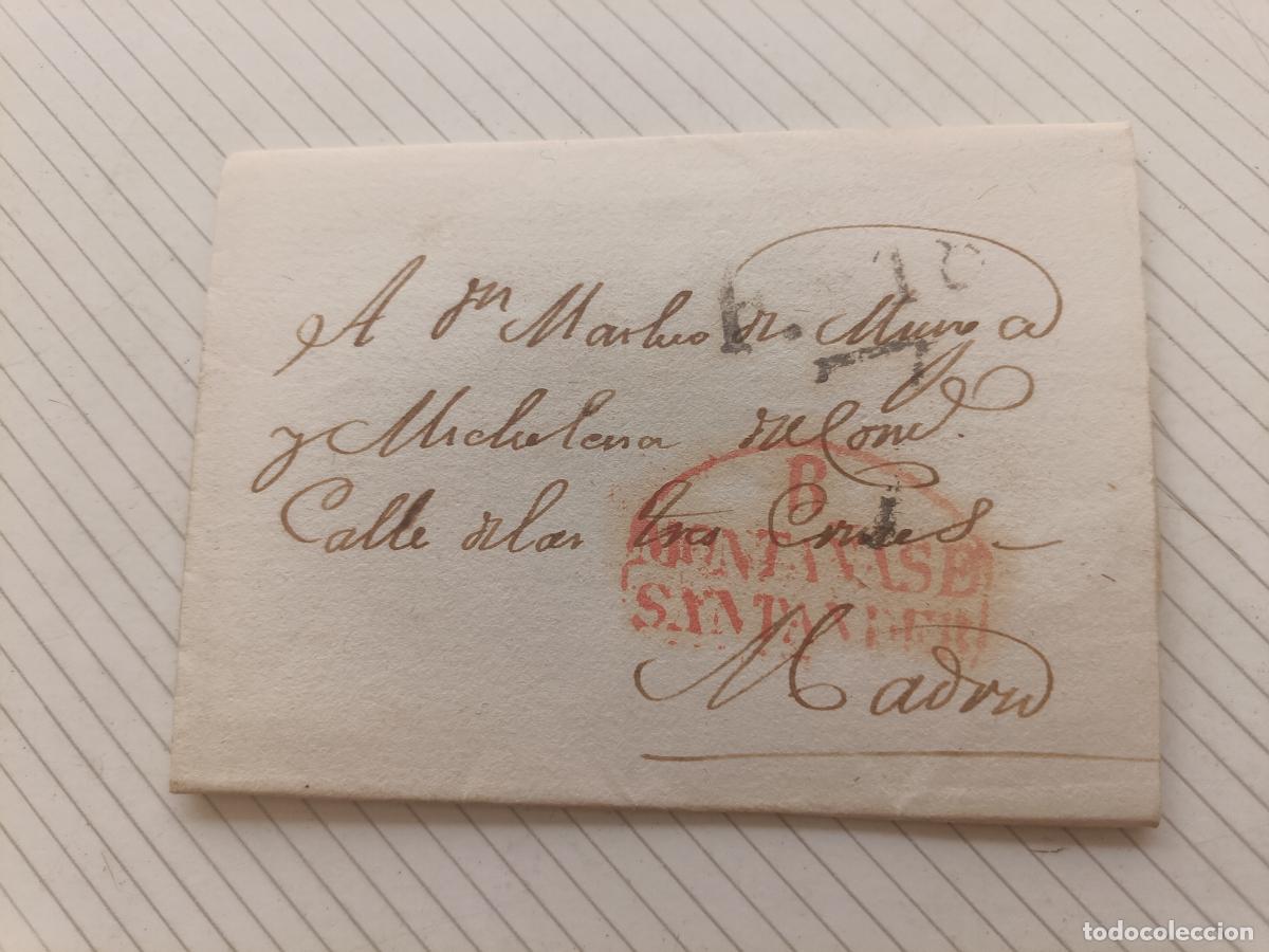 Sellos: Prefilatelia. Carta entera. Monta&ntilde;as de Santander 1828