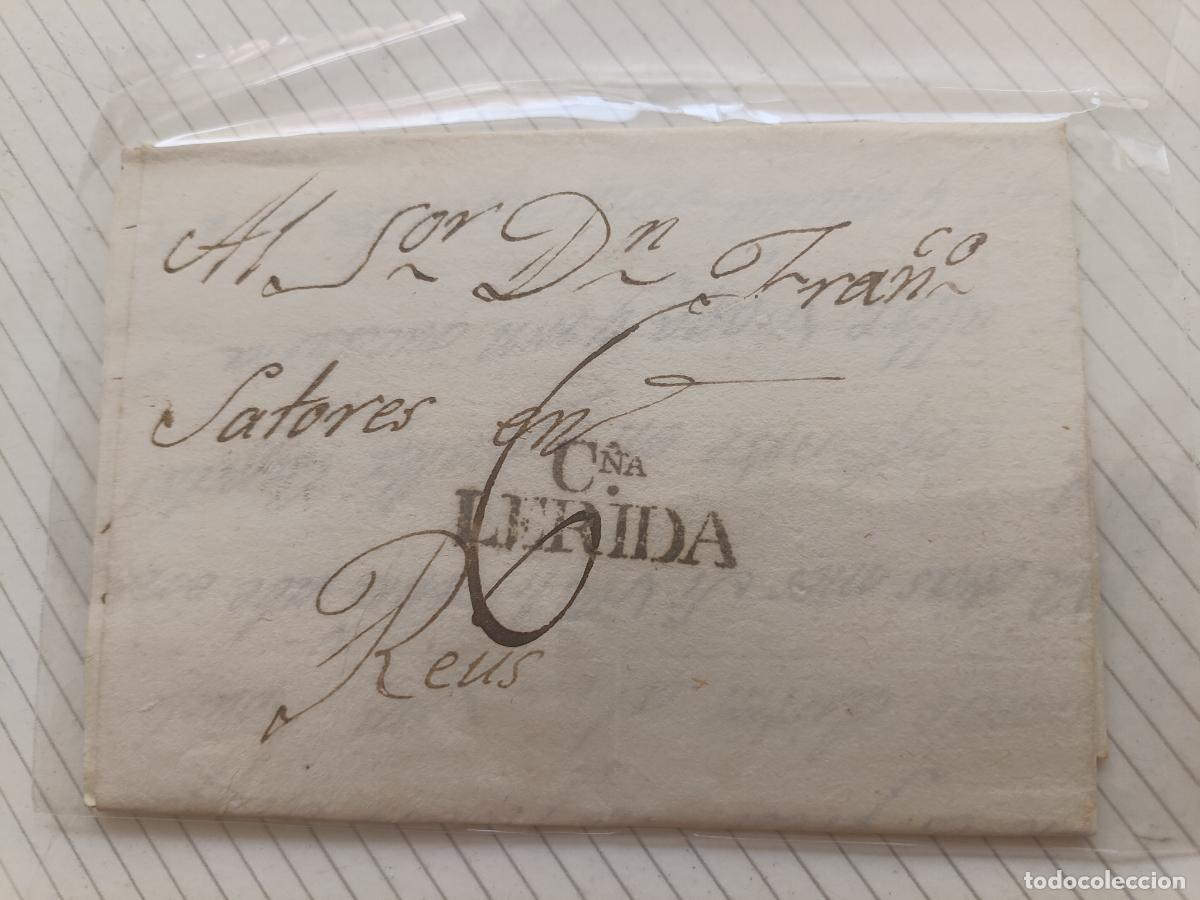 Sellos: Prefilatelia. Carta entera. L&eacute;rida Reus, 1818