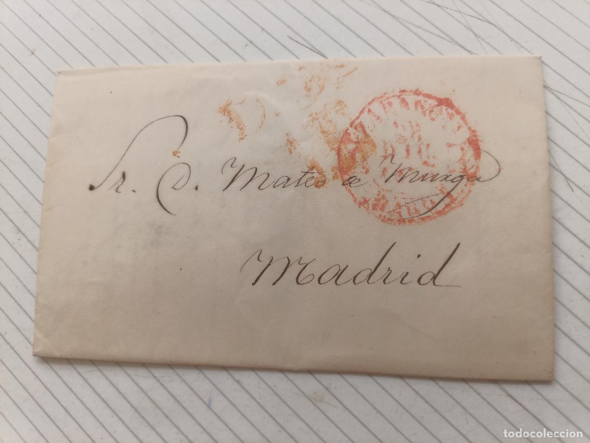 Sellos: Prefilatelia. Carta entera. Zaragoza a Madrid 1853