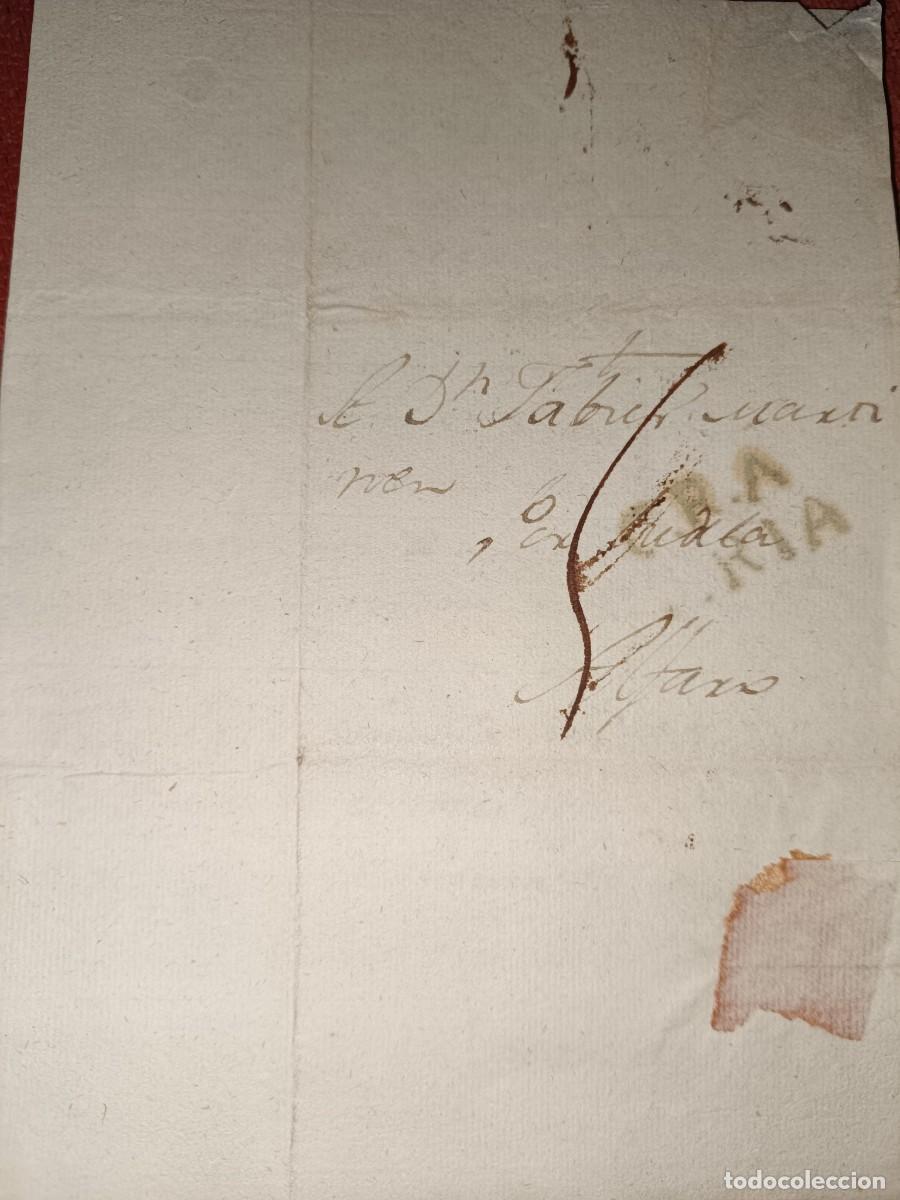 Sellos: PREFILATELIA. Carta completa.Marca de cu&ntilde;o. Cervera a Alfaro.Por Tudela .1803