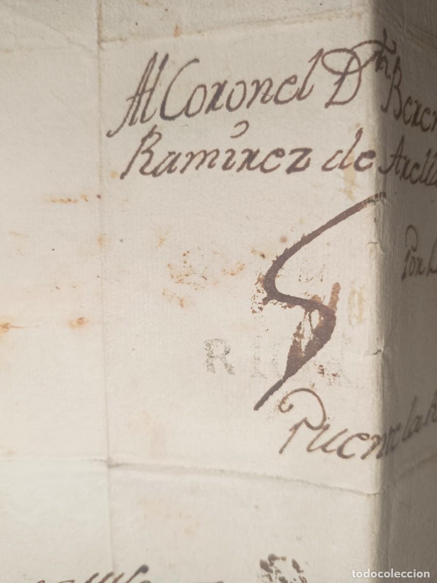 Sellos: PREFILATELIA. Lote 4 cartas 3 completas, 1 envuelta con Carta Sto Domingo 1796. Demarcaci&oacute;n La Rioja