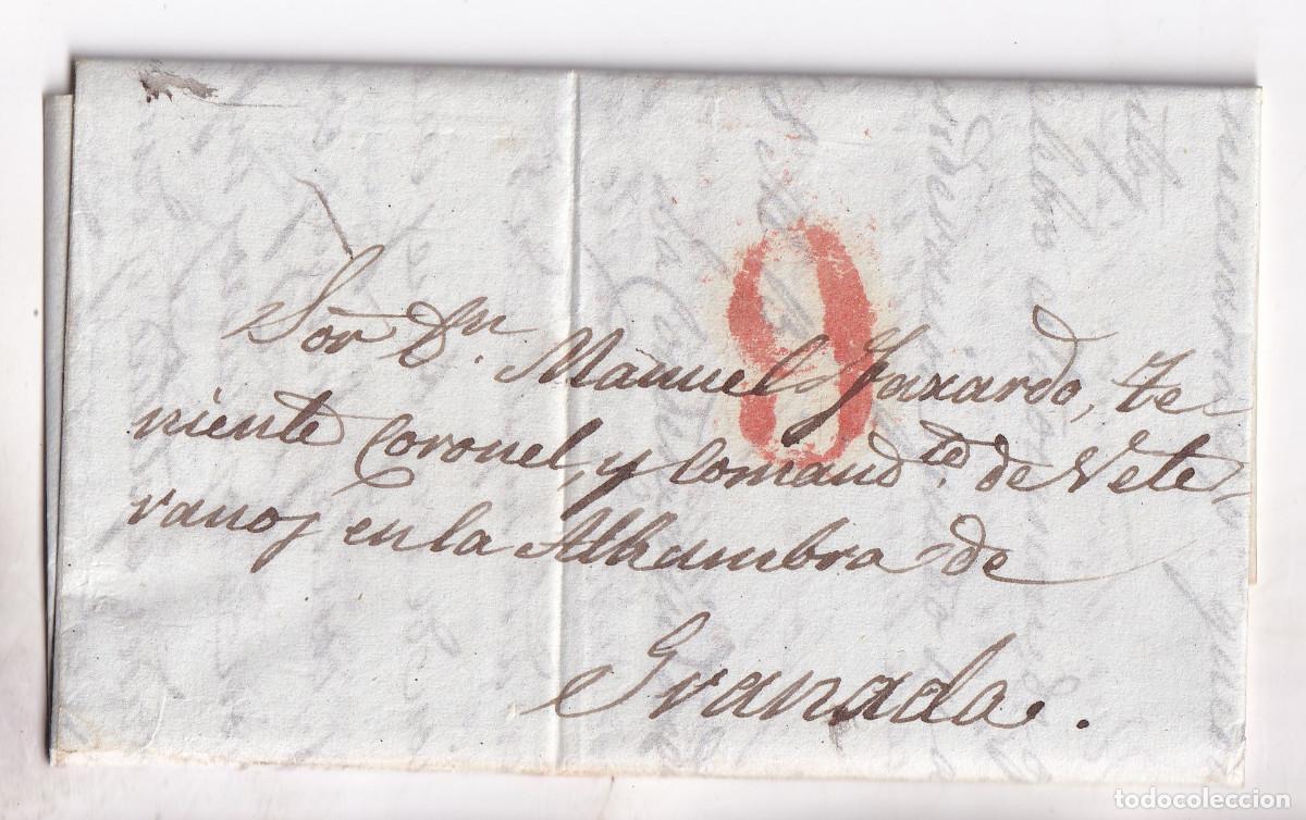 Sellos: PREFILATELIA. CARTA ENTERA. MADRID. 1840. AL COMANDANTE DE VETERANOS DE LA ALHAMBRA DE GRANADA