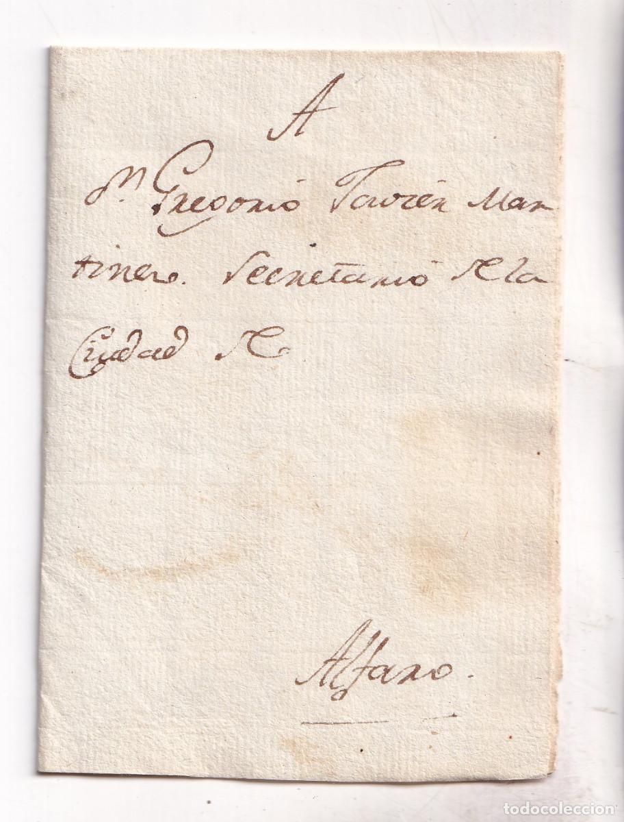 Sellos: PREFILATELIA. CARTA ENTERA FUERA DE VALIJA. ALDEANUEVA DE EBRO. RIOJA. 1824. A ALFARO
