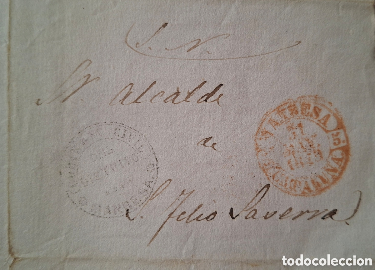 Sellos: Prefilatelia gobierno civil distrito de Manresa 1849