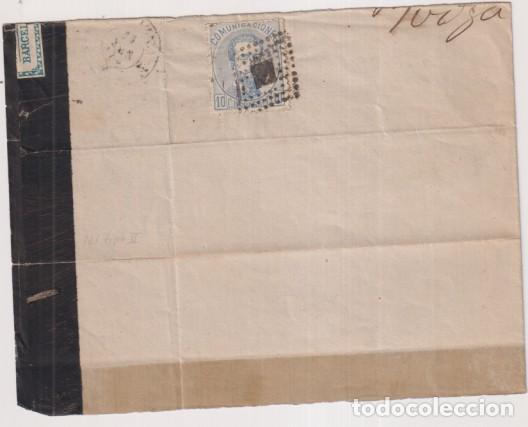 Francobolli: Media Carta con Membrete de Barcelona a Palma de mallorca del 15 Jun 1873. con 10 cts. Ultramar de A
