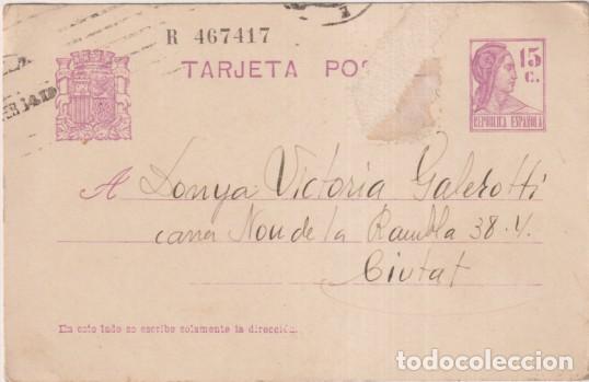 Francobolli: Tarjeta Entero Postal 69. Barcelona Feb. 1934