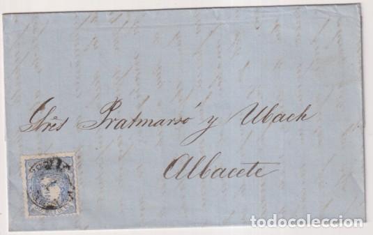 Francobolli: Carta de Barcelona a Albacete del 15 Ago. 1872. Con Edifil 107