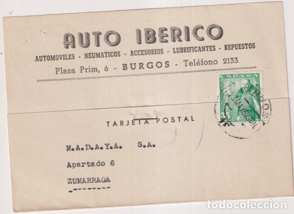 Francobolli: Tarjeta Postal Con Membrete de Burgos a Zumarraga del 23 May. 1952