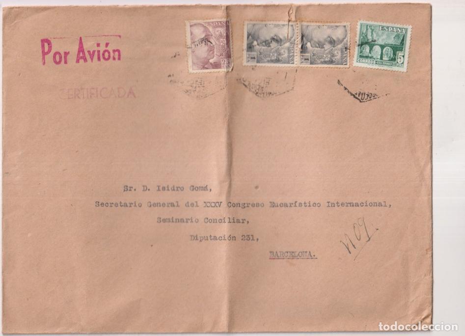 Briefmarken: Sobres Con Membrete. De Santas Cruz de Tenerife a Barcelona. de Abr. de 1952