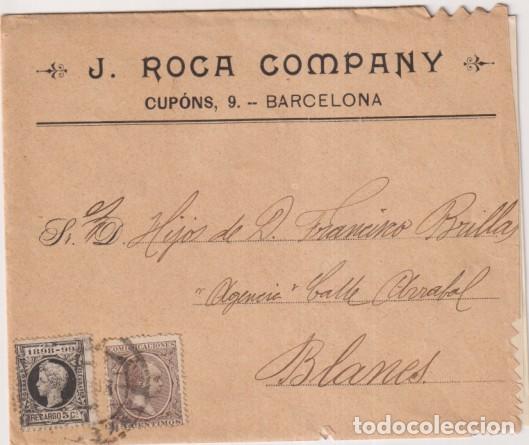 Briefmarken: Carta con Membrete de Matar&oacute; a Blanes del 31 May. 1900. Con Edifil 219 y 240