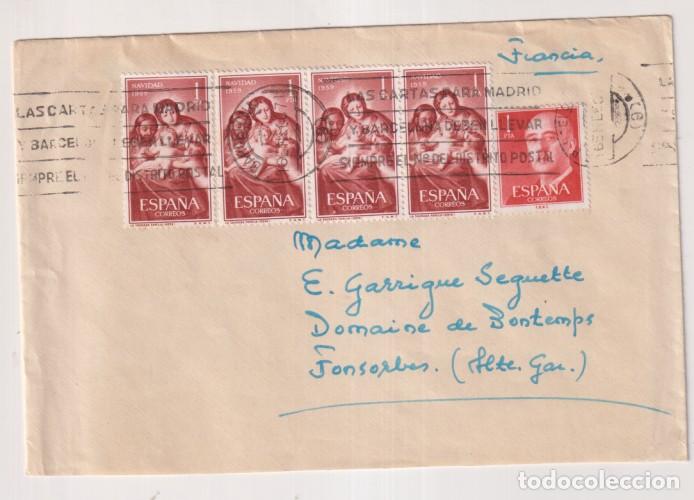 Sellos: Sobre de Barcelona a Fonserbes (Francia) del 16 Ene. 1971