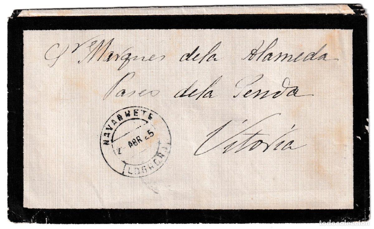 Sellos: 1925. Carta de Navarrete (Logro&ntilde;o) a Vitoria