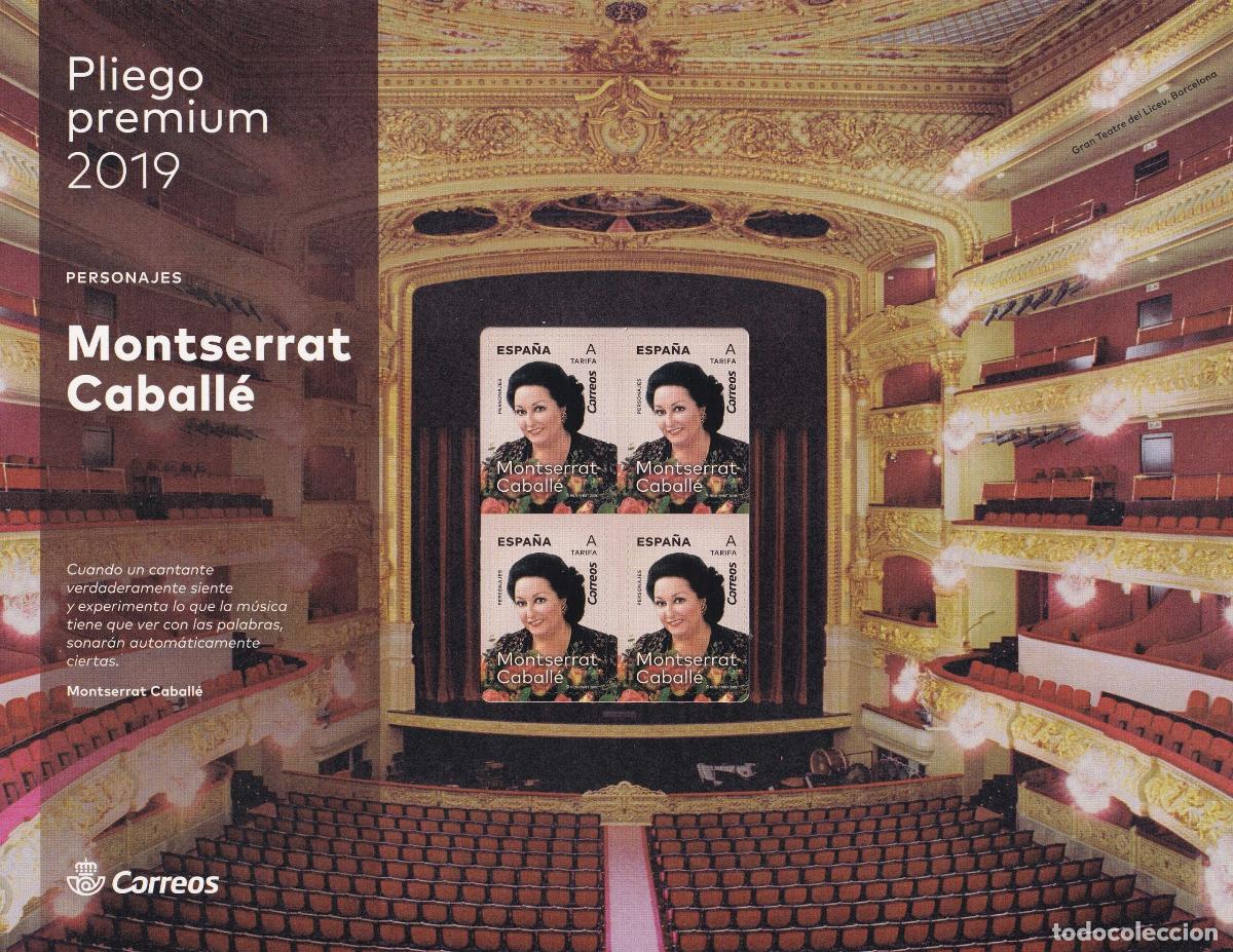Sellos: CRS1015 SELLOS ESPA&Ntilde;A Pliego PREMIUM n&ordm; 77. Montserrat Caball&eacute;. A&ntilde;o 2019.