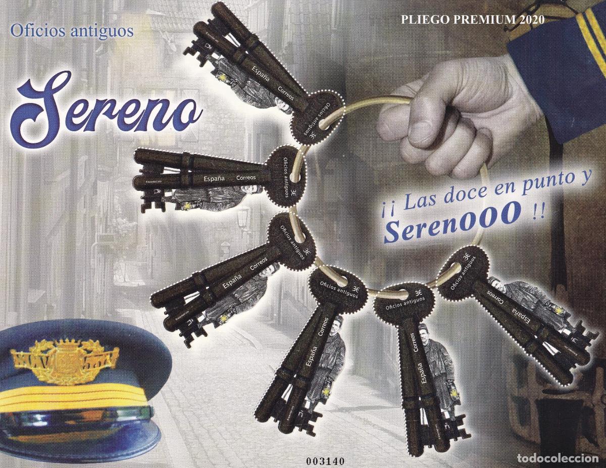 Sellos: CRS1032 SELLOS ESPA&Ntilde;A Pliego PREMIUM n&ordm; 99. Oficio de sereno. A&ntilde;o 2020.