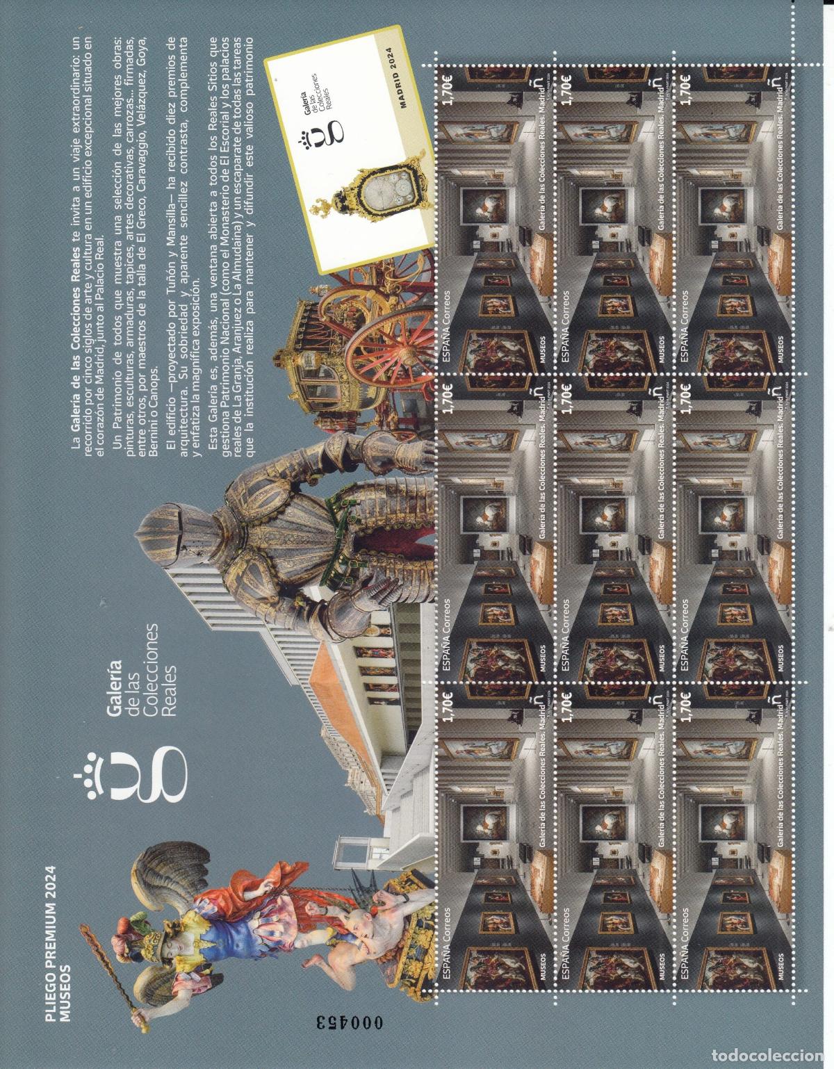 Sellos: CRS1396 PLIEGO PREMIUM ESPA&Ntilde;A N&ordm; 150 A&ntilde;o 2024. Museo colecciones reales