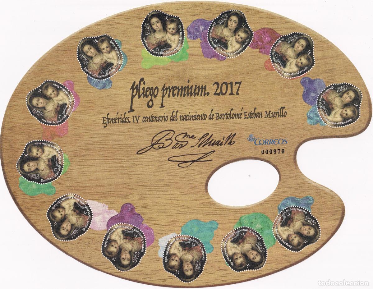 Sellos: CRS989 SELLOS ESPA&Ntilde;A Pliego PREMIUM n&ordm; 43. Nacimiento de Murillo. A&ntilde;o 2017.