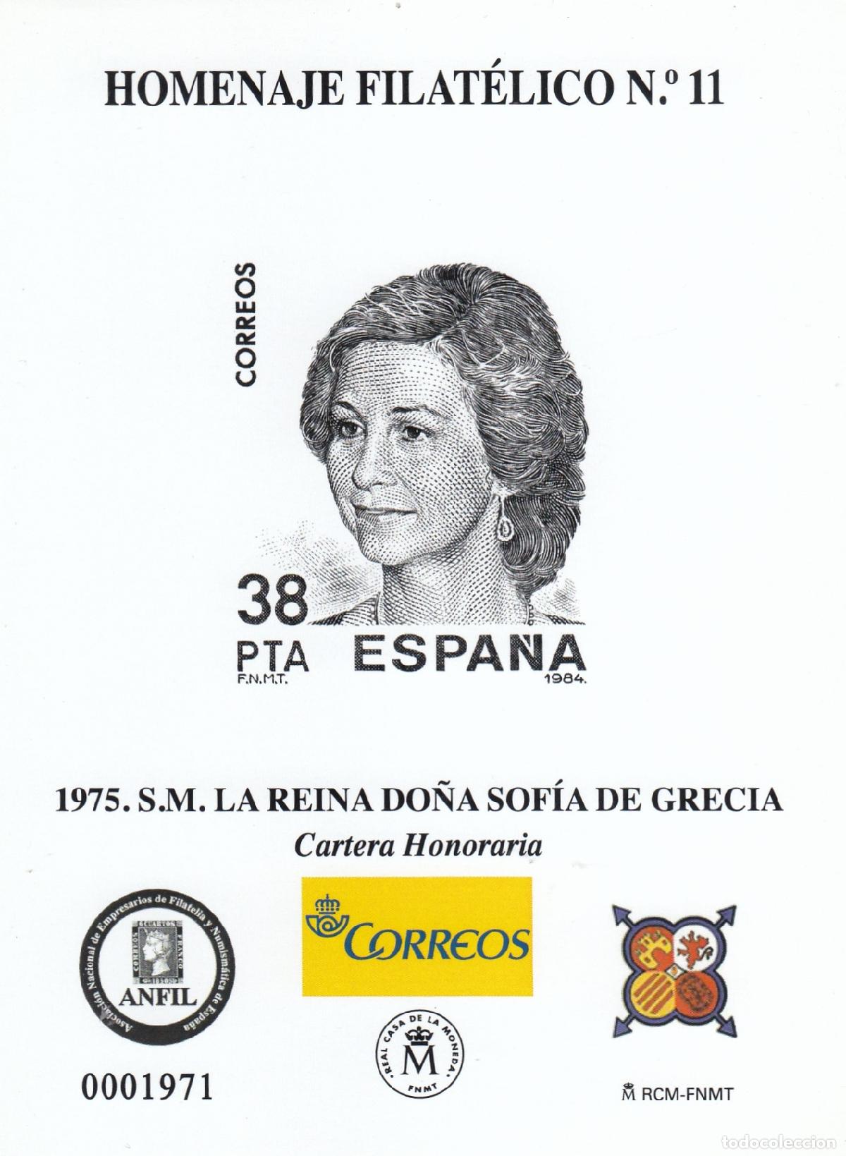 Sellos: CRS1421 ESPA&Ntilde;A HOMENAJE FILATELICO N&ordm; 11. Reina Do&ntilde;a Sof&iacute;a