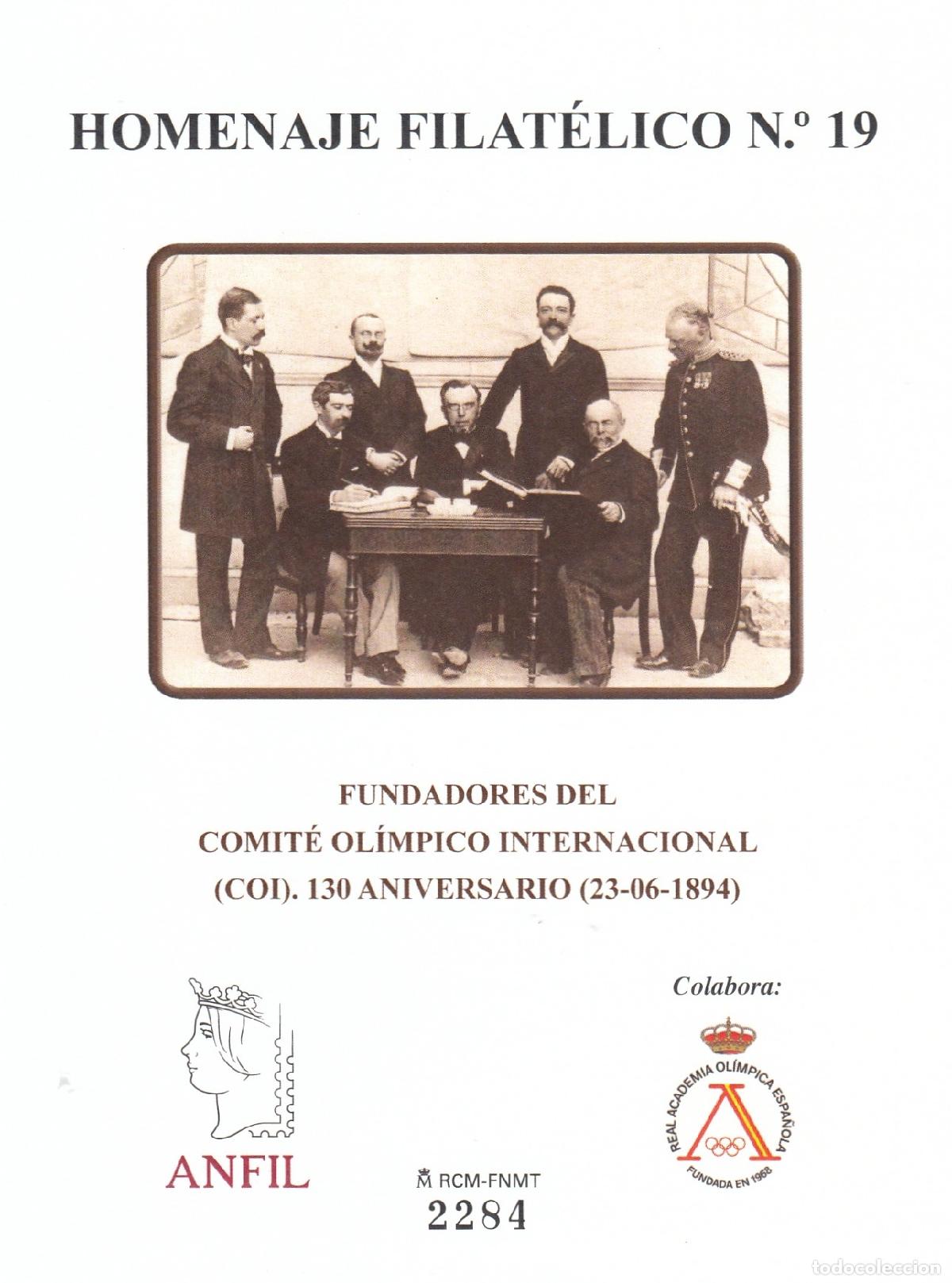Sellos: CRS1426 ESPA&Ntilde;A HOMENAJE FILATELICO N&ordm; 19. Comit&eacute; Ol&iacute;mpico