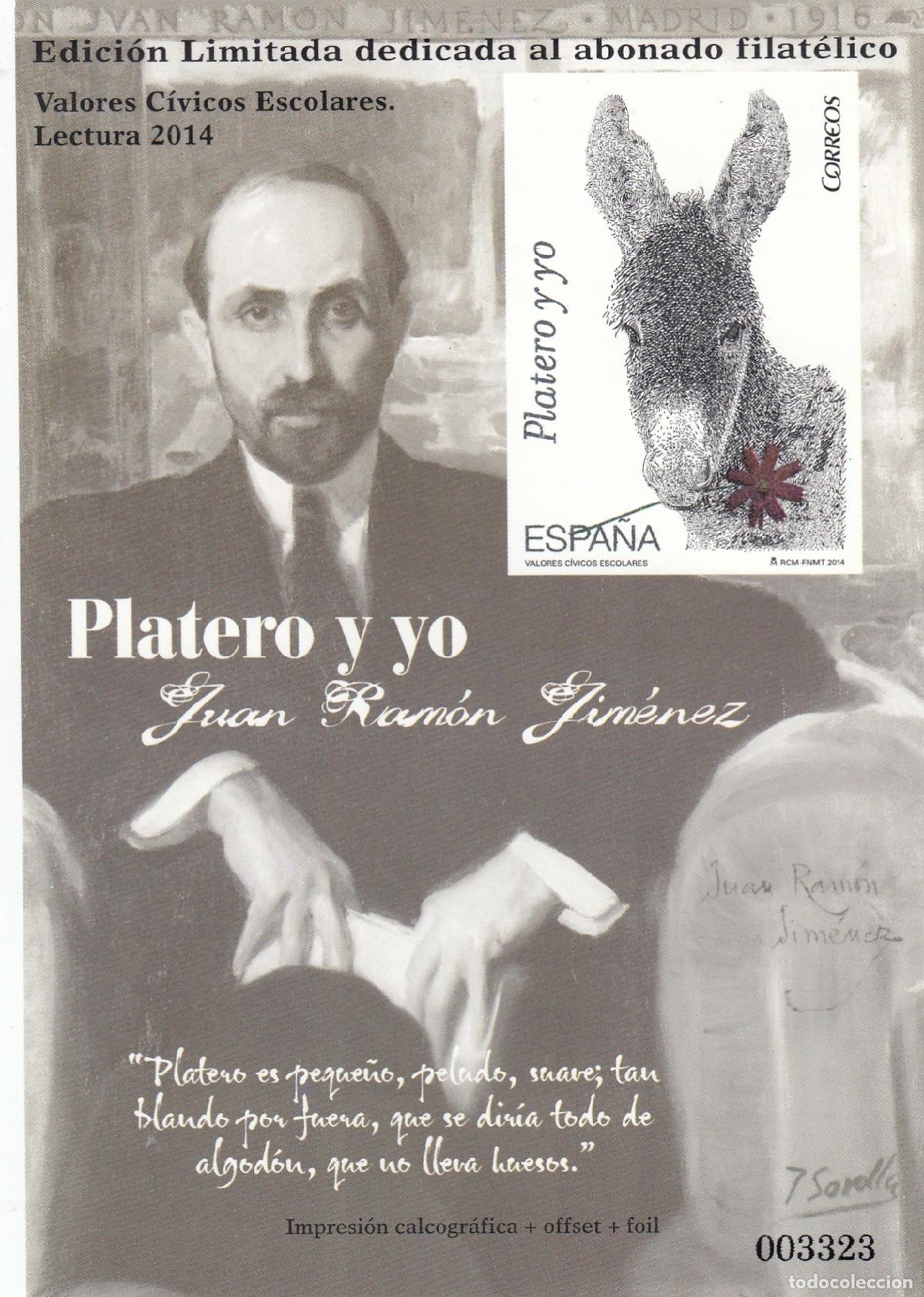Sellos: CRS1429 ESPA&Ntilde;A EDICION LIMITADA ABONADO FILATELICO 2014. Juan Ram&oacute;n Jim&eacute;nez