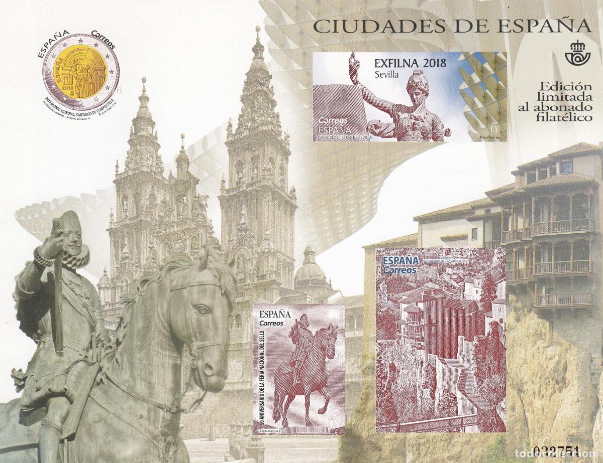 Sellos: CRS1432 ESPA&Ntilde;A EDICION LIMITADA ABONADO FILATELICO 2018. Santiago de Compostela