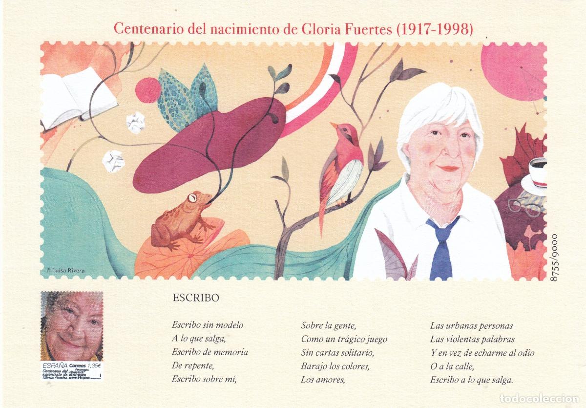 Sellos: CRS1437 ESPA&Ntilde;A EDICION ESPECIAL GLORIA FUERTES. A&ntilde;o 1998