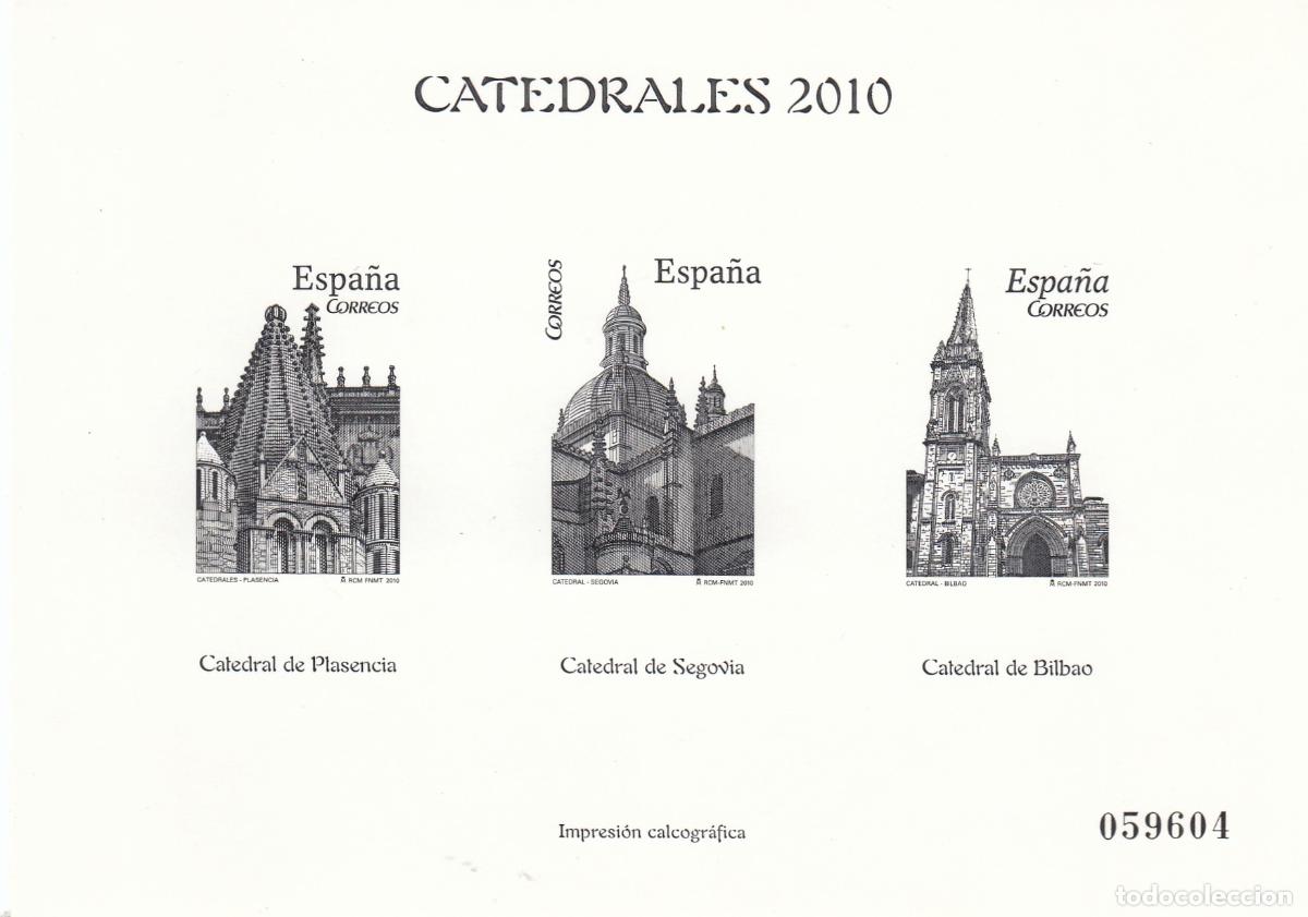 Sellos: CRS1441 ESPA&Ntilde;A IMPRESI&Oacute;N CALCOGRAFICA SERIE CATEDRALES. A&ntilde;o 2010
