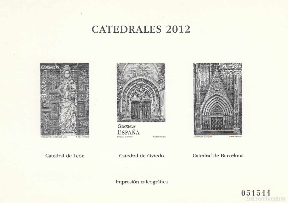 Sellos: CRS1443 ESPA&Ntilde;A IMPRESI&Oacute;N CALCOGRAFICA SERIE CATEDRALES. A&ntilde;o 2012