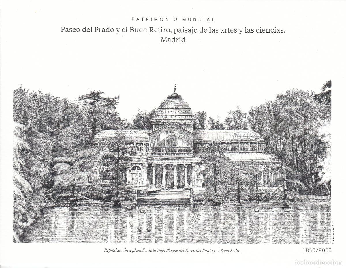 Sellos: CRS1449 ESPA&Ntilde;A PATRIMONIO MUNDIAL Reproducci&oacute;n plumilla sello n&ordm; 5576. A&ntilde;o 2022. El Retiro