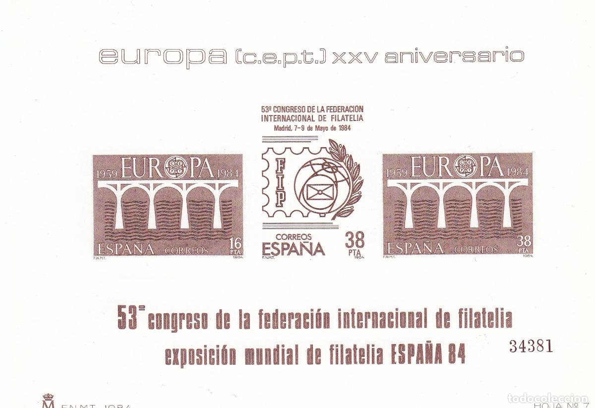 Sellos: CRS1462 ESPA&Ntilde;A PRUEBA DE LUJO N&ordm; 7. A&ntilde;o 1984