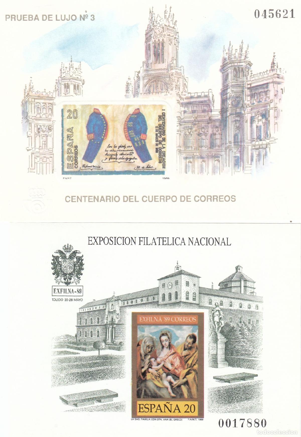 Sellos: CRS1472 ESPA&Ntilde;A PRUEBAS DE LUJO. A&ntilde;o 1989 (N&ordm; 18 y 19) completo