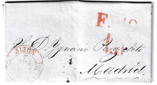 Sellos: 1848. Carta de Gij&oacute;n a Madrid