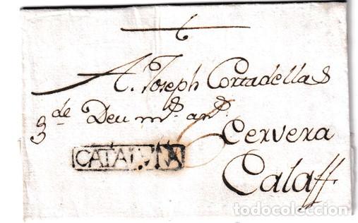 Sellos: 1784. Carta de Alfarras a Calaf