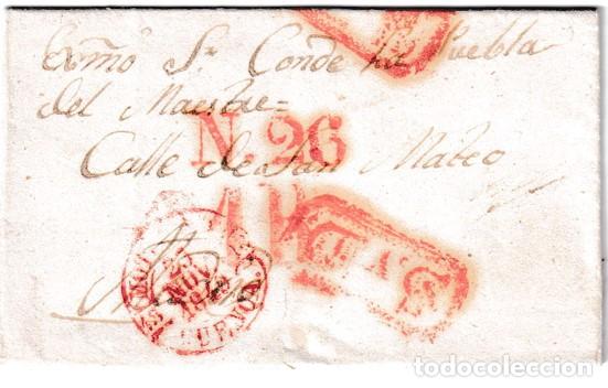Sellos: 1849. Carta de Motilla del Palancar a Madrid