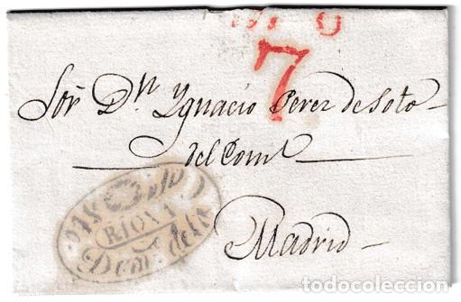 Sellos: 1838. Carta de Ezcaray a Madrid