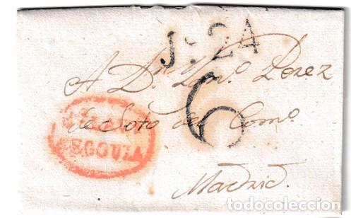 Sellos: 1828. Carta de Segovia a Madrid