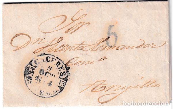 Sellos: 1844. Carta de C&aacute;ceres a Trujillo