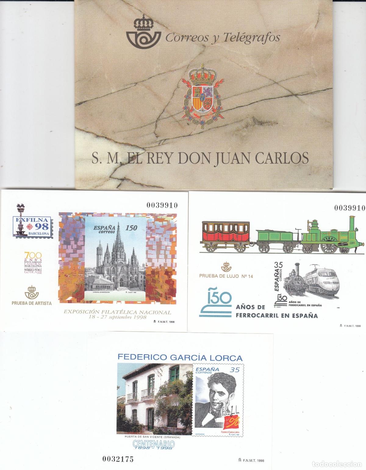 Sellos: CRS1488 ESPA&Ntilde;A PRUEBAS DE LUJO. A&ntilde;o 1998 completo (N&ordm; 64A/67). Estuche original 3544C