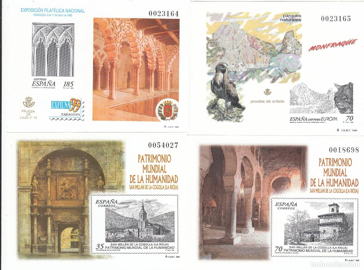 Sellos: CRS1492 ESPA&Ntilde;A PRUEBAS DE LUJO. A&ntilde;o 1999 completo (N&ordm; 68 al 71)