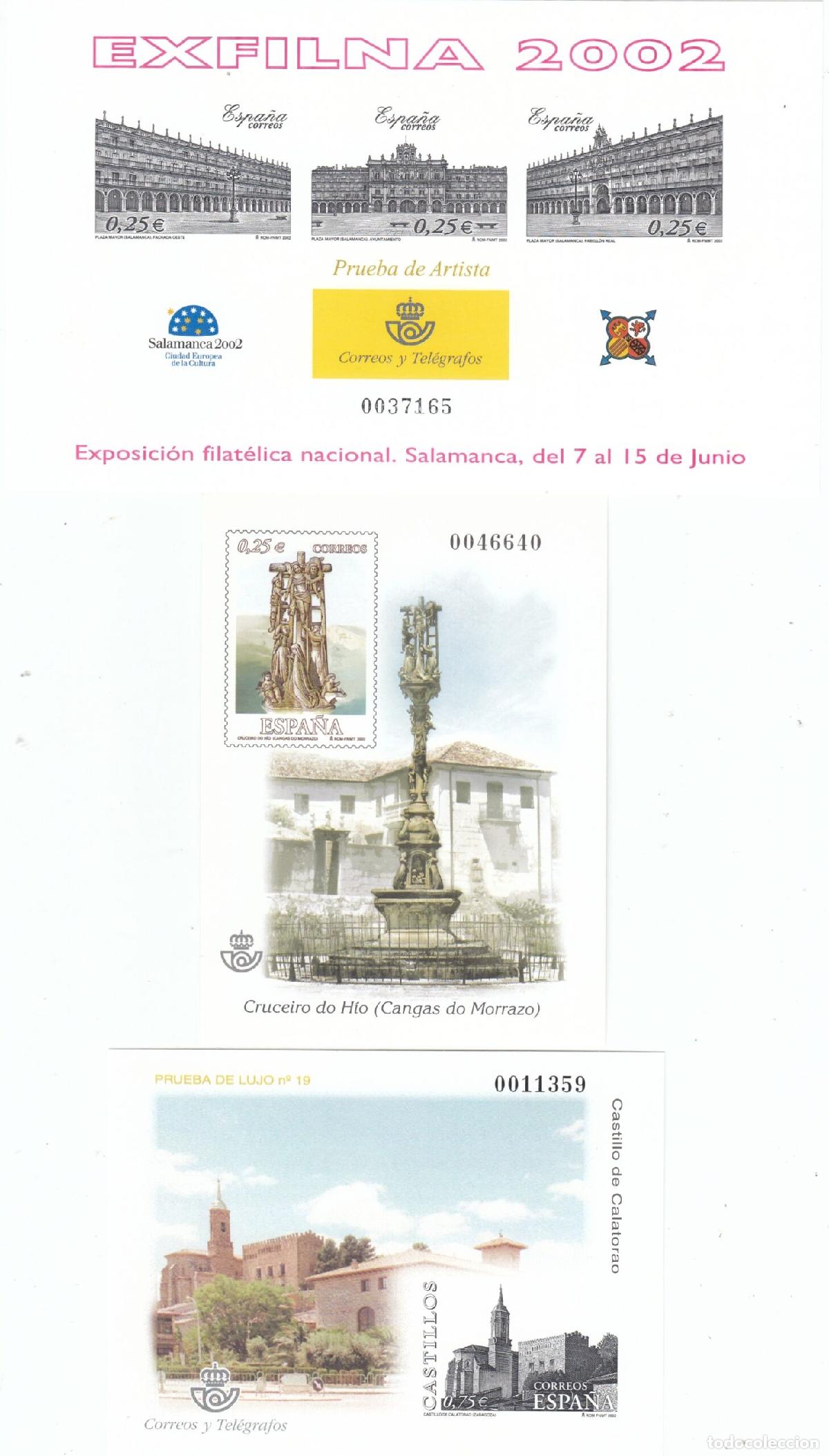 Sellos: CRS1495 ESPA&Ntilde;A PRUEBAS DE LUJO. A&ntilde;o 2002 completo (N&ordm; 77, 78 Y 79)