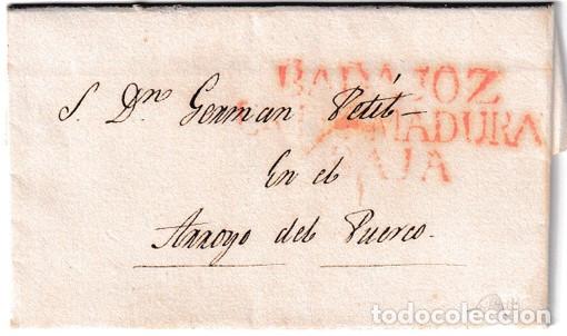 Sellos: 1841. Carta de Badajoz a Arroyo del Puerco