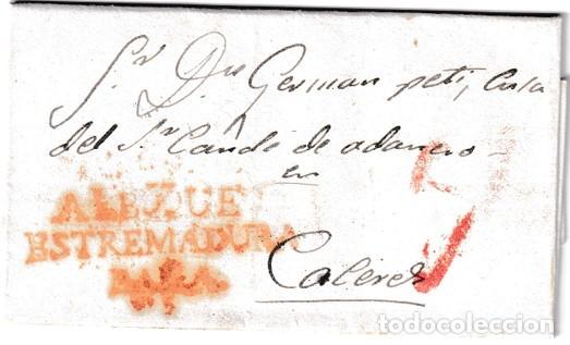 Sellos: 1830. Carta de Alburquerque a C&aacute;ceres
