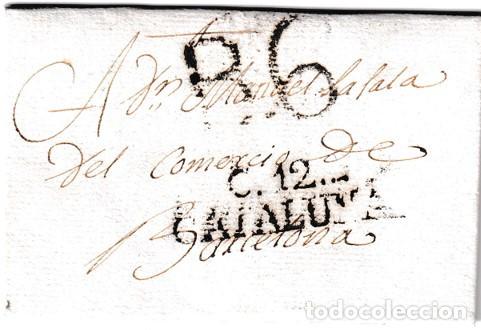 Sellos: 1806. Carta de Castell&oacute;n de Ampurias a Barcelona
