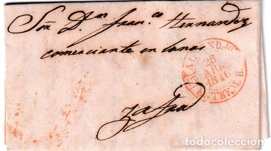 Sellos: 1846. Carta de Azenchal a Zafra