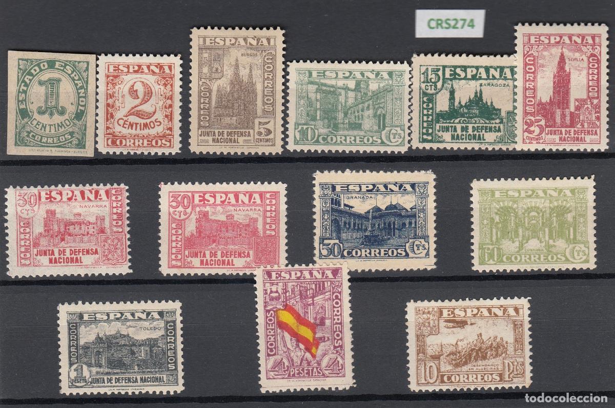 Sellos: CRS0274 SELLOS N&ordm; CAT 802-13 + 808A X