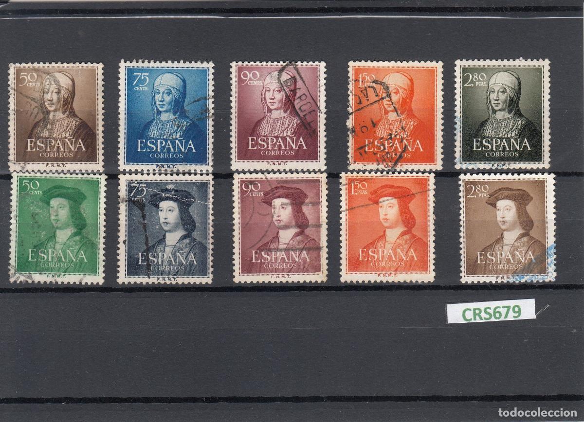 Sellos: CRS0679 SELLOS ESPA&Ntilde;A N&ordm; CAT 1092-96 Y 1106-10 USADOS