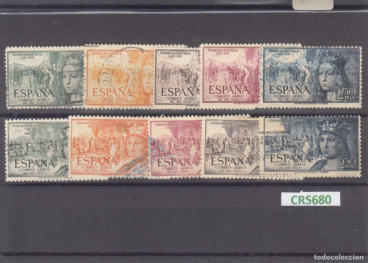 Sellos: CRS0680 SELLOS ESPA&Ntilde;A N&ordm; CAT 1097-101 Y 1111-15 USADOS