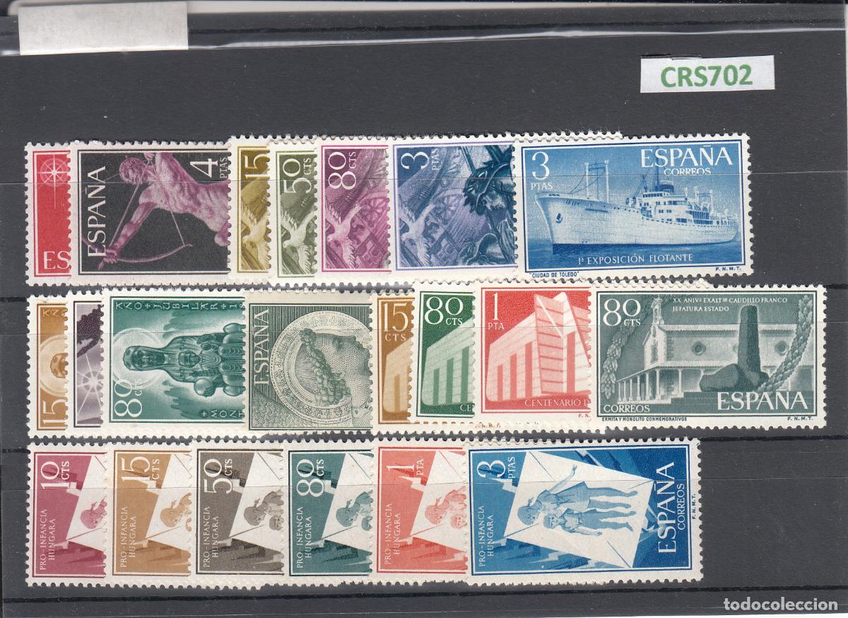 Sellos: CRS0702 SELLOS A&Ntilde;O 1956 COMPLETA CON CHARNELA