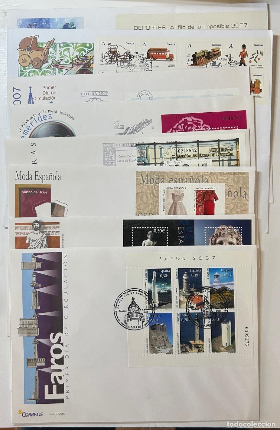Briefmarken: CRS1261 SOBRES PRIMER DIA ESPA&Ntilde;A COMPLETO 2007