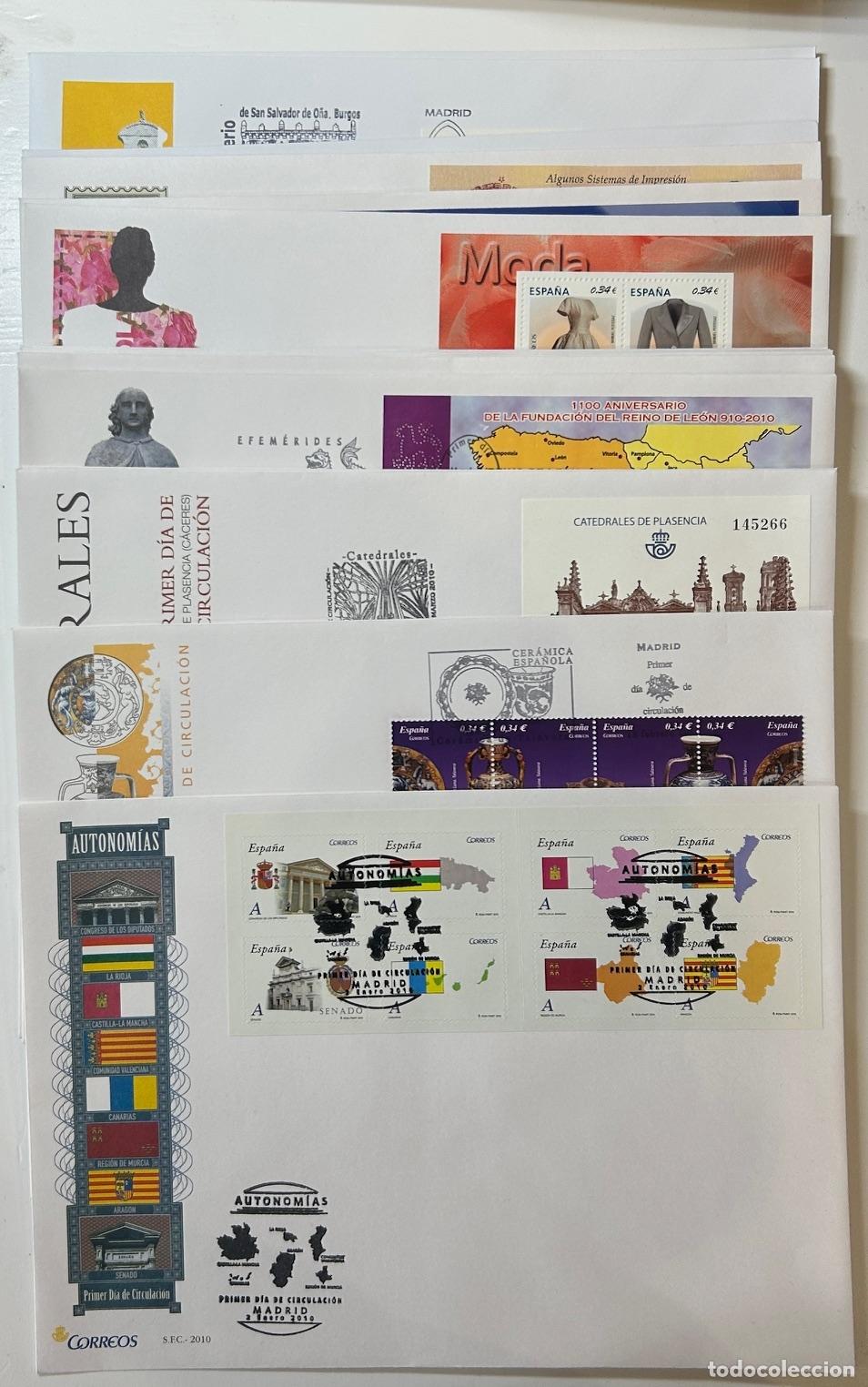 Briefmarken: CRS1264 SOBRES PRIMER DIA ESPA&Ntilde;A COMPLETO 2010