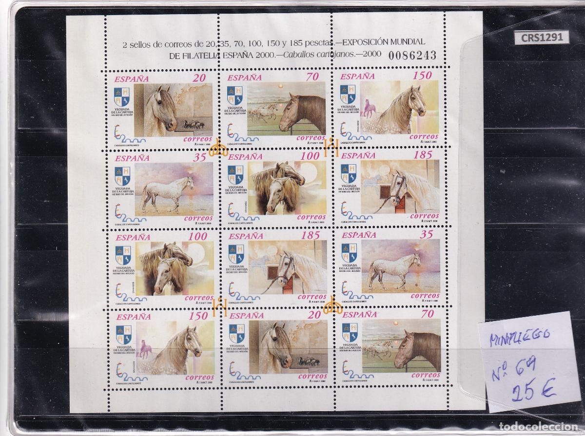 Sellos: CRS1291 SELLOS ESPA&Ntilde;A N&ordm; CATALOGO 69 MINIPLIEGO